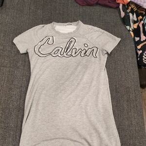 Calvin Klein Gray T-Shirt Dress